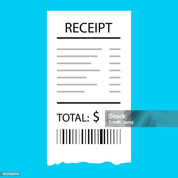 Receipt Vector Label Receipt Vector Logo Stock Illustration - Download Image Now ...