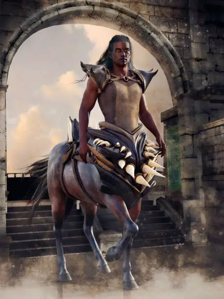 Photo of Fantasy centaur warrior with swords