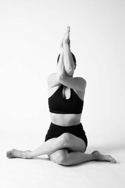 Caucasian Woman Practicing Yoga