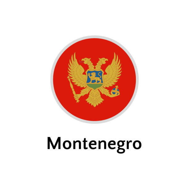 istock Montenegro flag round flat icon, european country vector illustration 1153167103