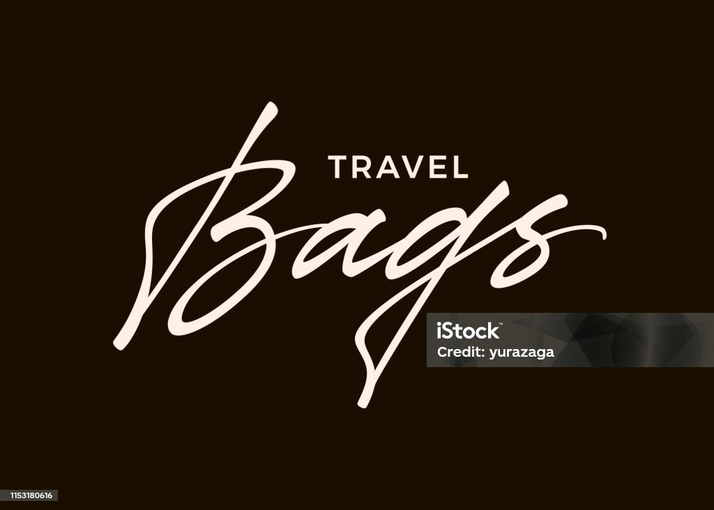 Bag Text Vector Bags Vector Lettering Stock Illustration - Download Image Now - Badge ...