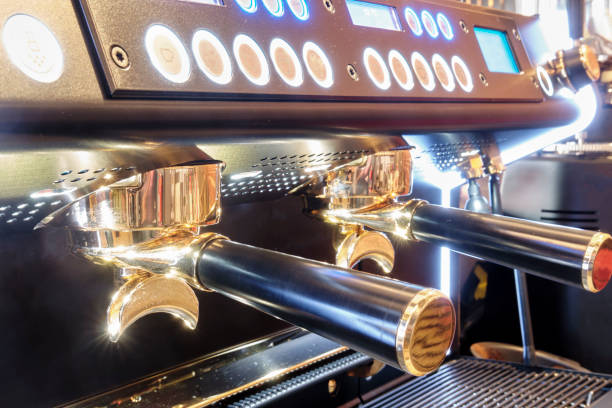 istock Professional coffee machine for making espresso in a cafe 1153188053