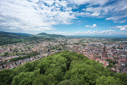 Freiburg im Breisgau, germany view from schlossberg.