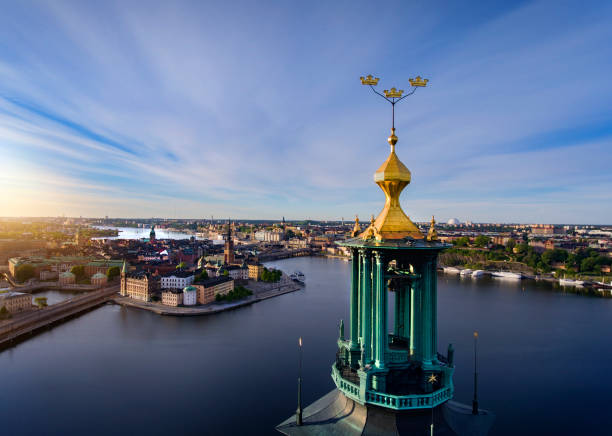 Panorama of Riddarholmen isle in Stockholm