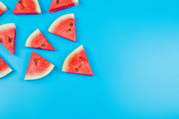 istock web banner and minimal flat lay creative design for group of summer fruits with fresh watermelon and pine apple on pastel color background 1153202667