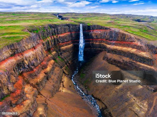 Iceland Aerial View Landscape By Drone Point Of View Stock Photo - Download Image Now