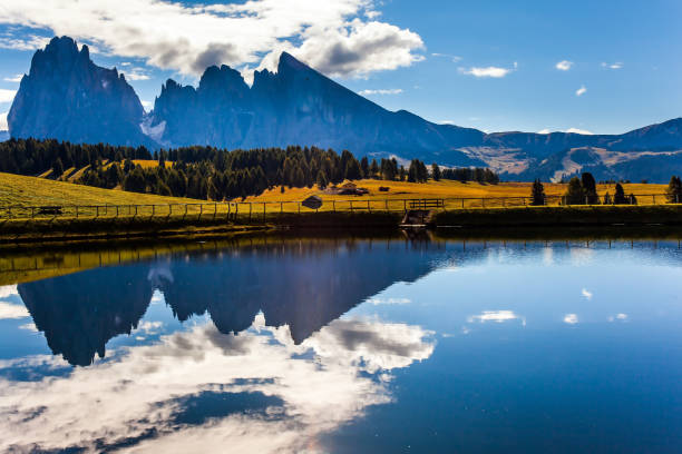 istock In the water mountains are reflected 1153205602