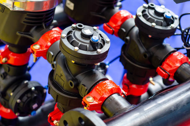 istock Close up of plastic pipelines. 1153208184