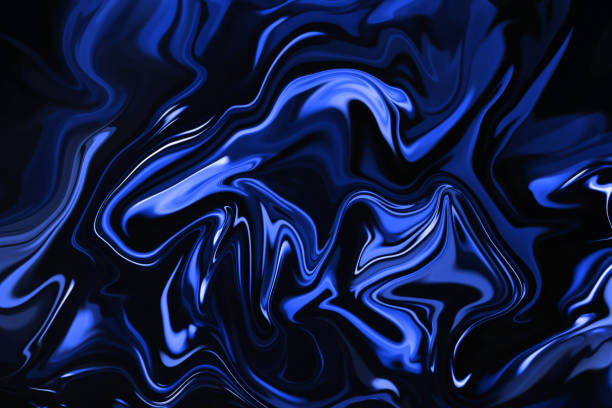 istock Marble Blue Black Neon Background Abstract Wave Sea Night Pattern Marbled Texture 1153209386