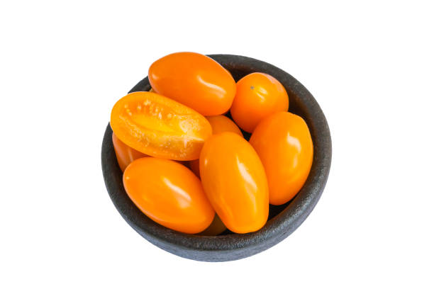 istock Colorful cherry tomatoes isolated on white for your design 1153219757
