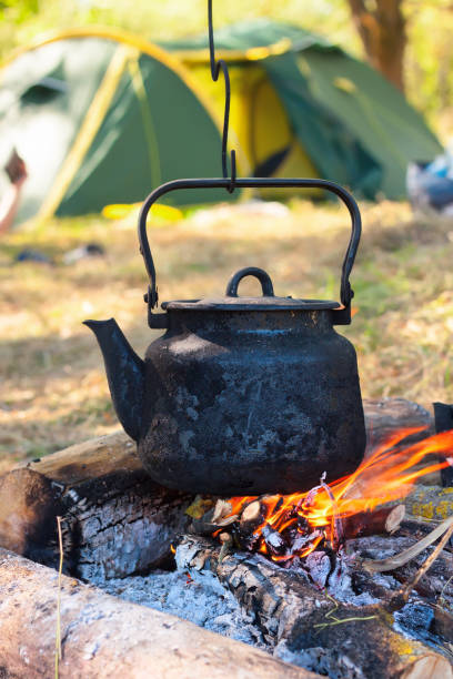 istock Tourist pot over camp fire 1153221337