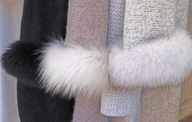 knitted jackets with faux fur
