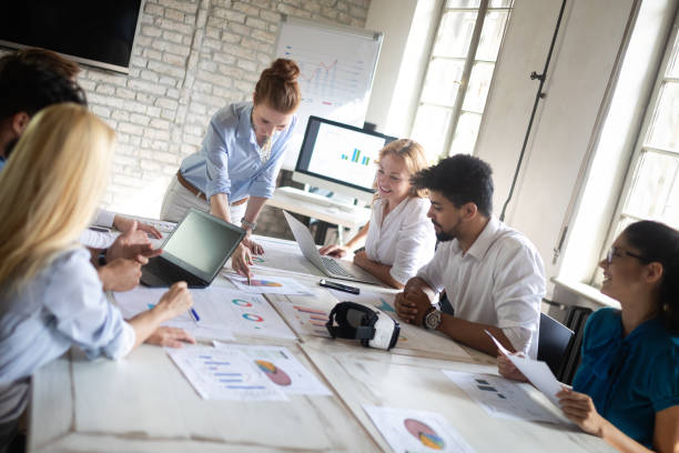 istock Successful business group working at the office. 1153226013