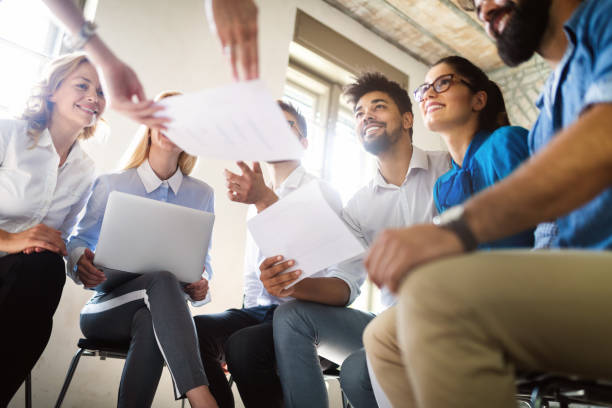 istock Business, technology and people concept - creative team or designers working in office 1153226171