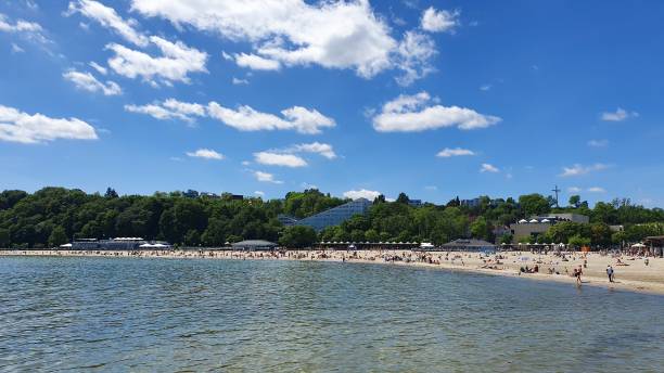 istock Beach in Gdynia, Poland 1153227301
