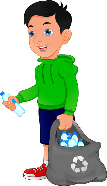 istock young boy holding bag of plastic bottles, garbage recycling 1153227326