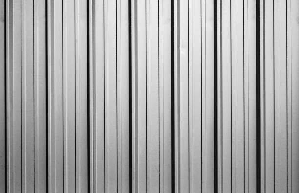 골 판지 금속 시트 �질감 배경 - sheet metal aluminum wall architecture 뉴스 사진 이미지