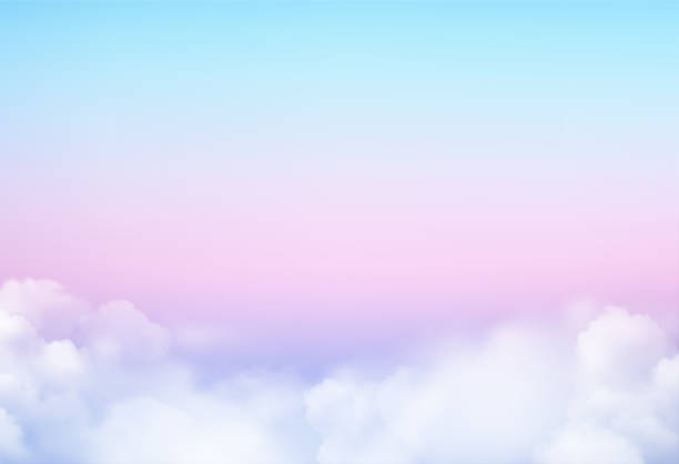 illustrations, cliparts, dessins animés et icônes de fond de ciel d’illustration de vecteur et couleur pastel. - weather sky blue sunlight