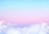 istock Vector illustration sky background and pastel color. 1153229460