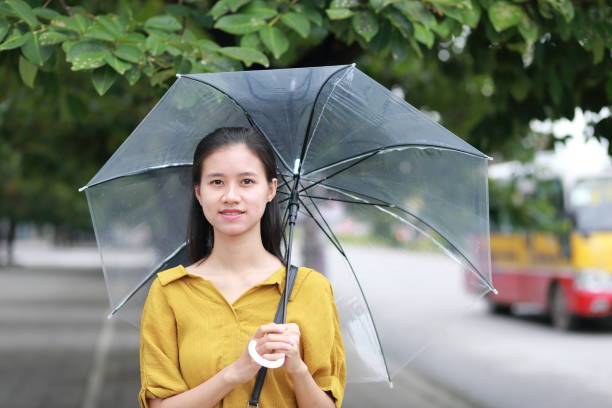 istock woman with umbrella in town 1153234784