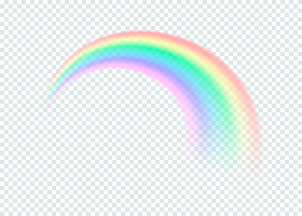 透明な虹。透明な背景に分離されます。ベクターイラスト。 - rainbow multi colored sun sunlight点のイラスト素材／クリップアート素材／マンガ素材／アイコン素材
