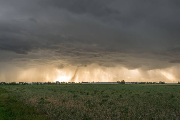 Beautiful rain curtains and texture in the clouds of this Cumulonimbus thundercloud.