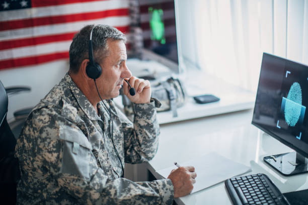 istock Senior soldier investigating evidence 1153243478