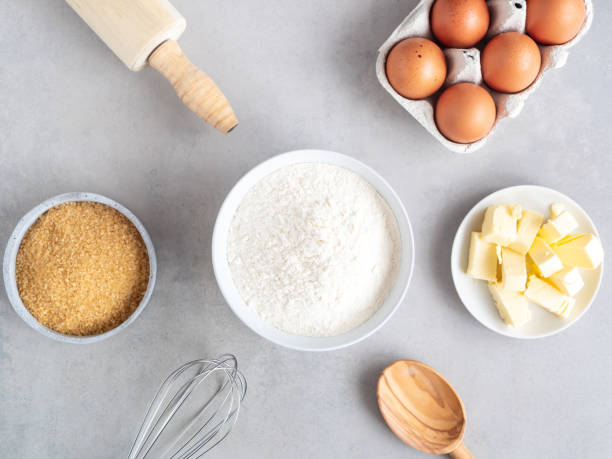 istock Top view of baking ingredients 1153246573