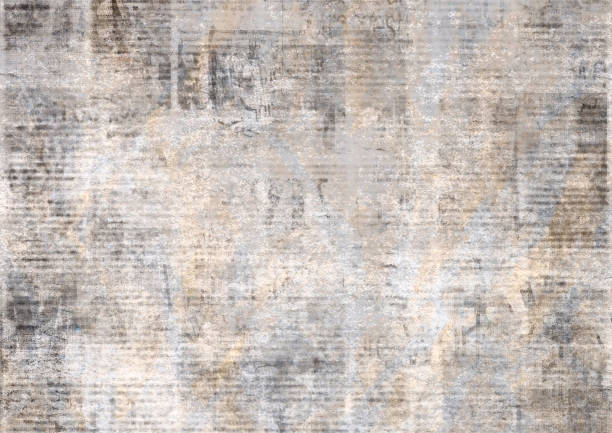 istock Newspaper with old grunge vintage unreadable paper texture background 1153249350