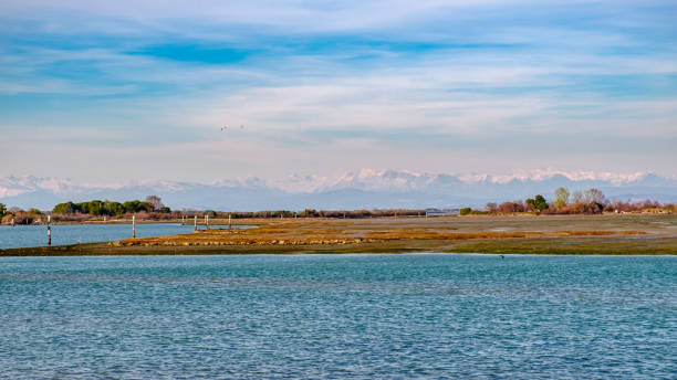 istock Spring sunset in the lagoon of Grado 1153250297