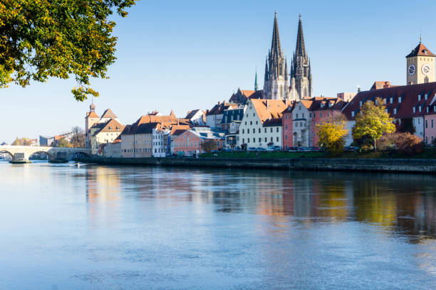 istock Regensburg with cathedral and danube bayern germany 1153251869