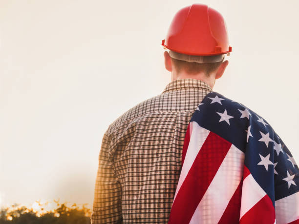 istock Beautiful card with congratulations on Labor Day 1153252026