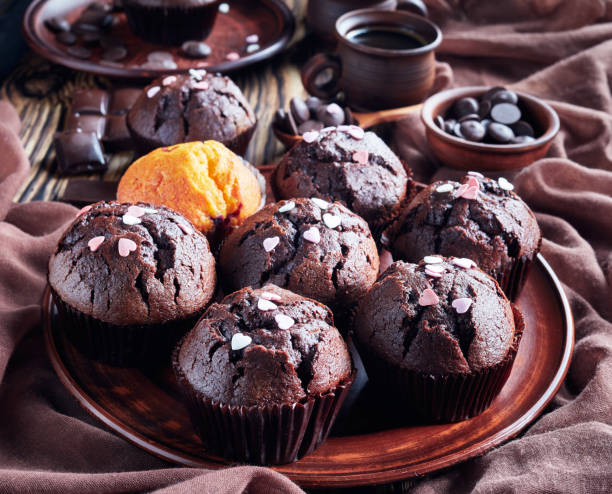 istock freshly baked chocolate muffins sprinkled with candy hearts 1153253471