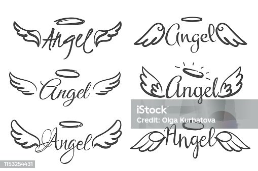 348 Angel Devil Wings Drawing Illustrations & Clip Art - iStock