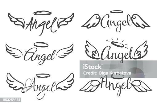 109 Drawing Of Angel And Devil Wings Tattoo Designs Illustrations ...