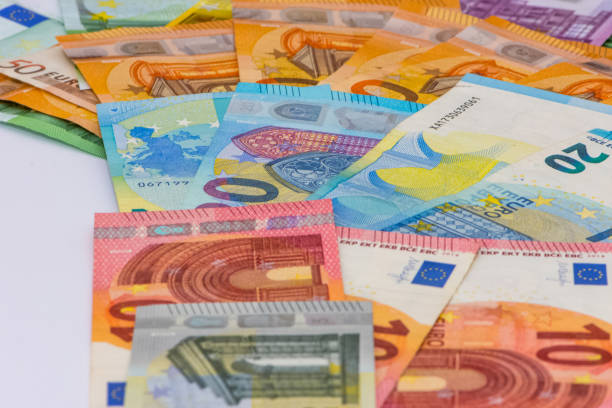 istock Different value of the euro paper bills 1153256124