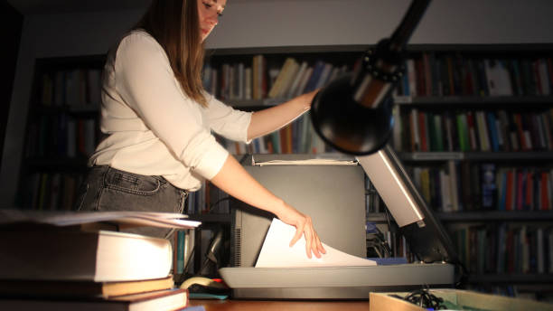 istock Young woman modern Librarian 1153258760