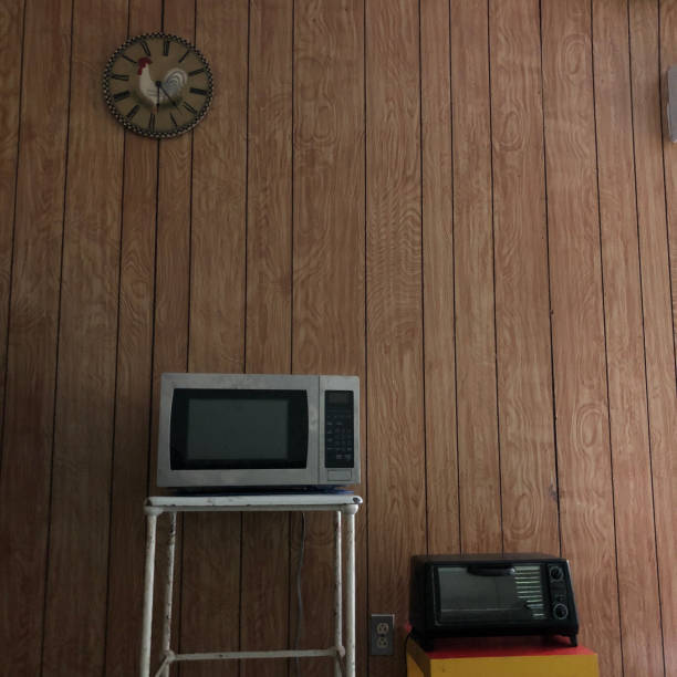 istock Paneled Room with a Microwave and Toaster Oven 1153262802