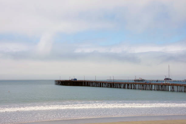 istock Beach, pier and fog 1153268254
