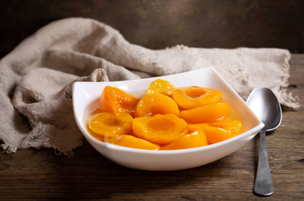 istock bowl of canned peaches 1153270608