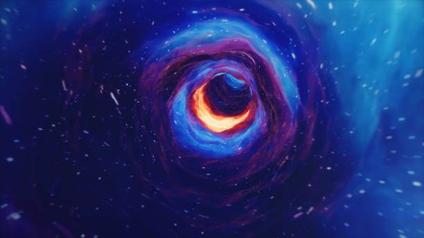 istock 3D illustration tunnel or wormhole, tunnel that can connect one universe with another. Abstract speed tunnel warp in space, wormhole or black hole, scene of overcoming the temporary space in cosmos. 1153285754