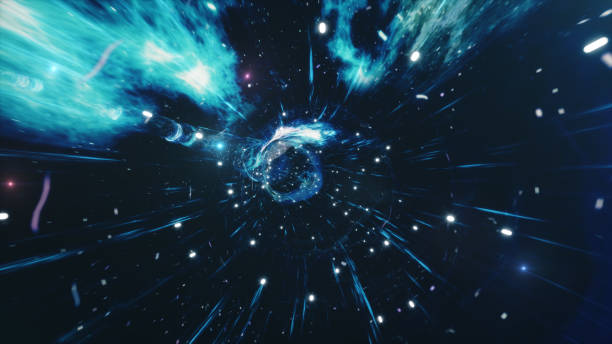 istock 3D illustration tunnel or wormhole, tunnel that can connect one universe with another. Abstract speed tunnel warp in space, wormhole or black hole, scene of overcoming the temporary space in cosmos. 1153285795