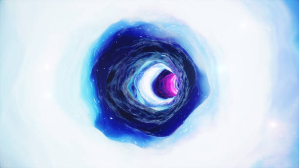 istock 3D illustration tunnel or wormhole, tunnel that can connect one universe with another. Abstract speed tunnel warp in space, wormhole or black hole, scene of overcoming the temporary space in cosmos. 1153285805