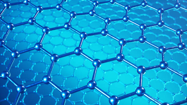 istock 3d Illustration structure of the graphene or carbon surface, abstract nanotechnology hexagonal geometric form close-up, concept graphene atomic structure, concept graphene molecular structure. 1153285868