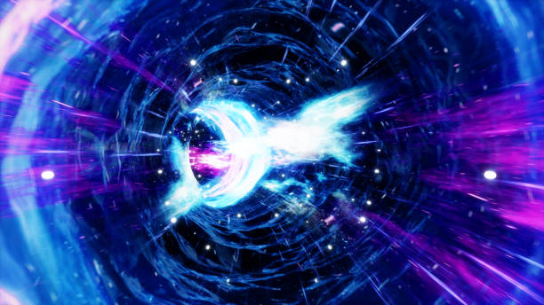 istock 3D illustration tunnel or wormhole, tunnel that can connect one universe with another. Abstract speed tunnel warp in space, wormhole or black hole, scene of overcoming the temporary space in cosmos. 1153286475