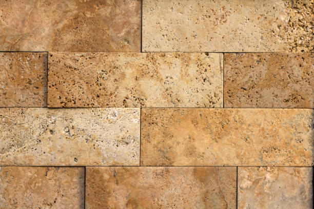 istock Wall of high quality travertine or thermolith. Blank for background or tile 1153290453