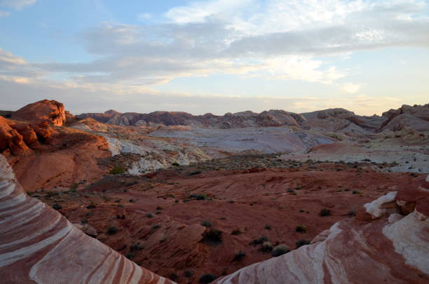 istock red rocks in Valley of Fire desert, sunset 1153291557