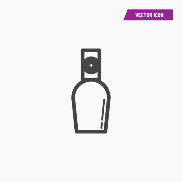 Vector illustration of Women eau de toilette,  perfume bottle icon