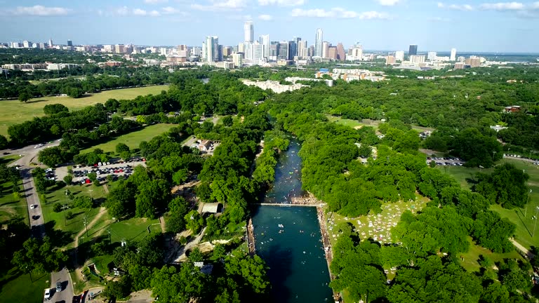 Barton Springs Pool Summertime in Austin Texas 2019