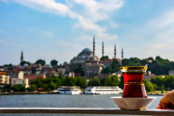 istock The turkish tea on the sea in Istanbul 1153302955